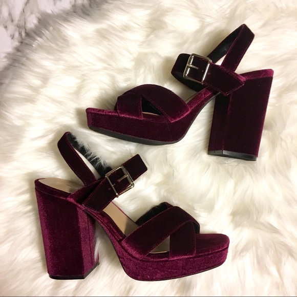 Mossimo Supply Co. Shoes - MOSSIMO | velvet block heel sandals 👀